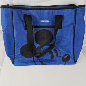 Disney Disneyland Resort Mickey Mouse Tote / Beach Bag Large Blue & Black